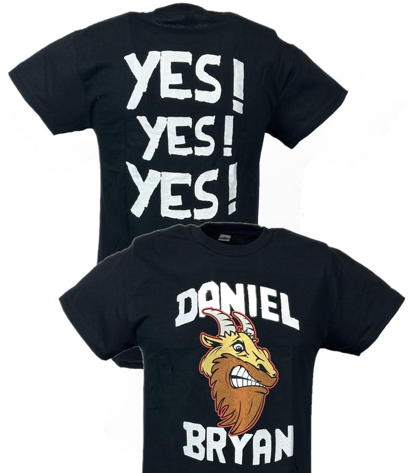 Daniel Bryan Goat YES YES YES! Black T-shirt by EWS | Extreme Wrestling Shirts