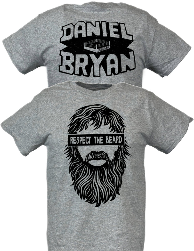 Load image into Gallery viewer, Daniel Bryan Respect the Beard Mens Gray T-shirt Sports Mem, Cards &amp; Fan Shop &gt; Fan Apparel &amp; Souvenirs &gt; Wrestling by Hybrid Tees | Extreme Wrestling Shirts
