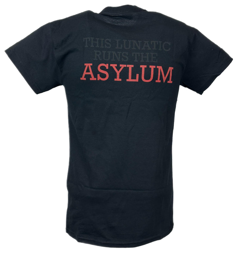 Load image into Gallery viewer, Dean Ambrose This Lunatic Runs The Asylum Black T-shirt by EWS | Extreme Wrestling Shirts
