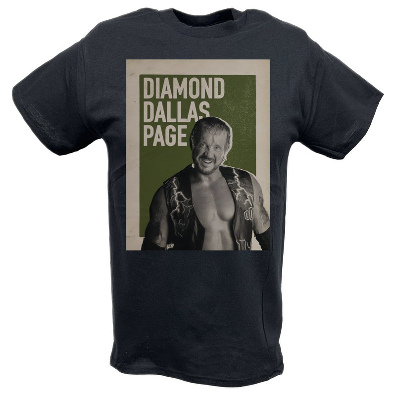 Load image into Gallery viewer, Diamond Dallas Page Poster Print Black T-shirt by EWS | Extreme Wrestling Shirts
