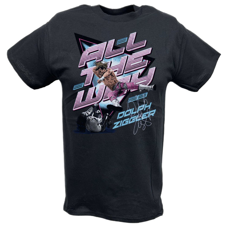 Load image into Gallery viewer, Dolph Ziggler All The Way Black T-shirt by EWS | Extreme Wrestling Shirts
