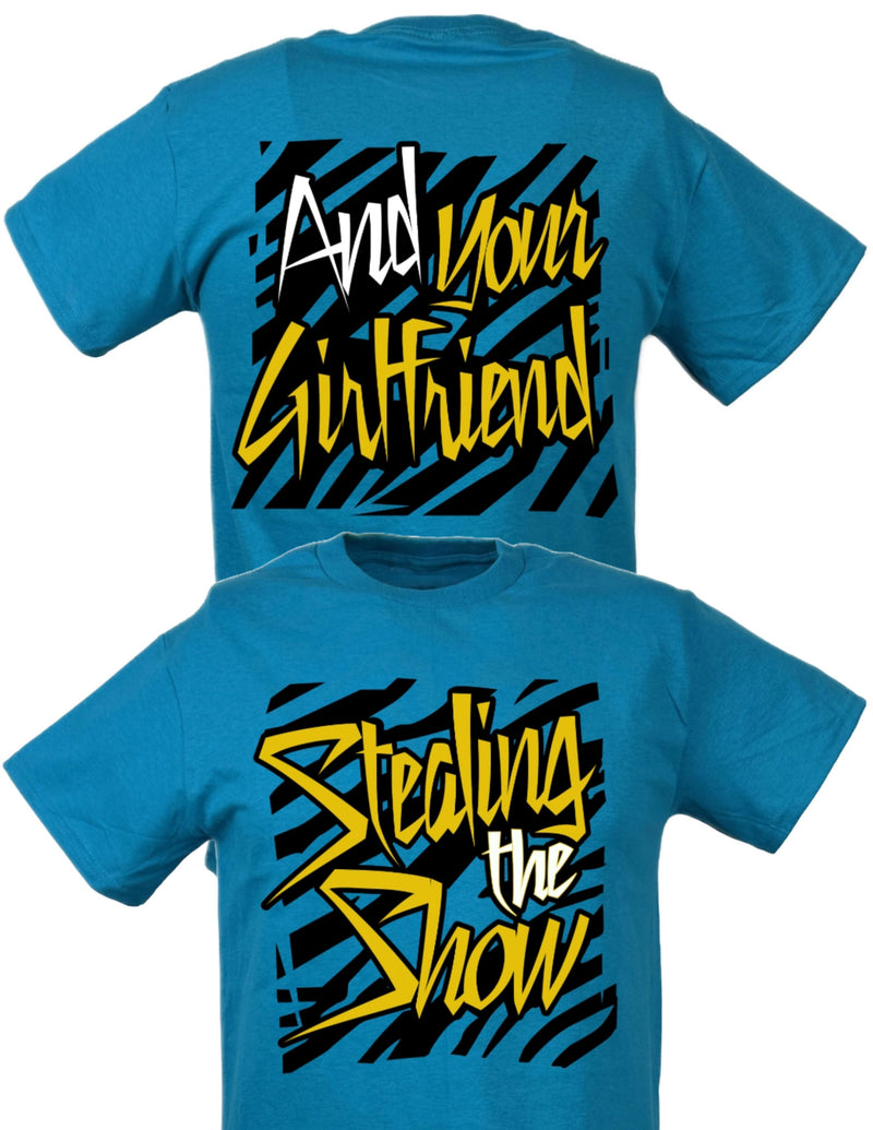 Load image into Gallery viewer, Dolph Ziggler Blue Stealing the Show And Your Girlfriend Mens T-shirt Sports Mem, Cards &amp; Fan Shop &gt; Fan Apparel &amp; Souvenirs &gt; Wrestling by EWS | Extreme Wrestling Shirts
