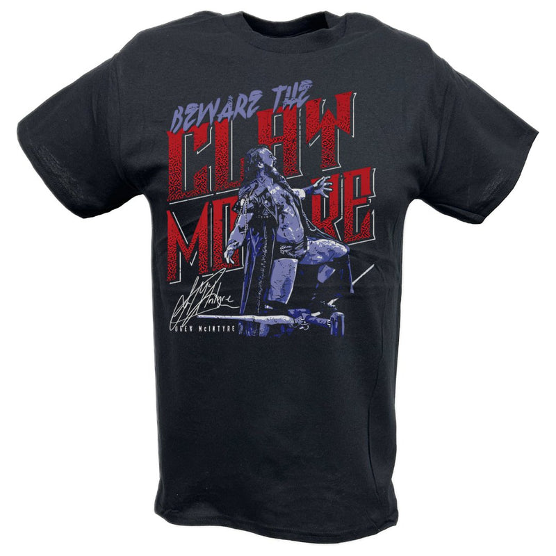 Load image into Gallery viewer, Drew McIntyre Beware The Claymore T-shirt by EWS | Extreme Wrestling Shirts
