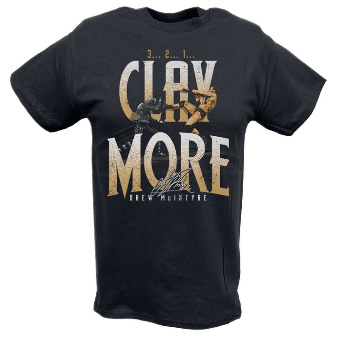 Drew McIntyre Claymore Black T-shirt by EWS | Extreme Wrestling Shirts