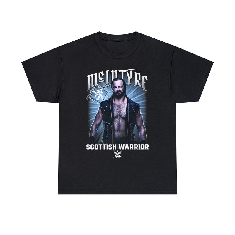 Load image into Gallery viewer, Drew Mcintyre Scottish Warrior Black T-shirt by EWS | Extreme Wrestling Shirts
