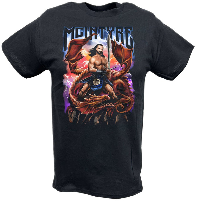 Drew McIntyre Scottish Warrior Medieval T-shirt by EWS | Extreme Wrestling Shirts