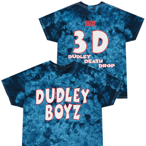 Dudley Boyz D-Von Bubba Ray 3D Death Drop Tie Dye T-shirt by EWS | Extreme Wrestling Shirts