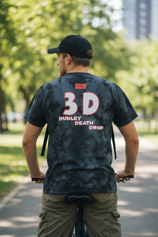 Dudley Boyz D-Von Bubba Ray 3D Death Drop Tie Dye T-shirt by EWS | Extreme Wrestling Shirts