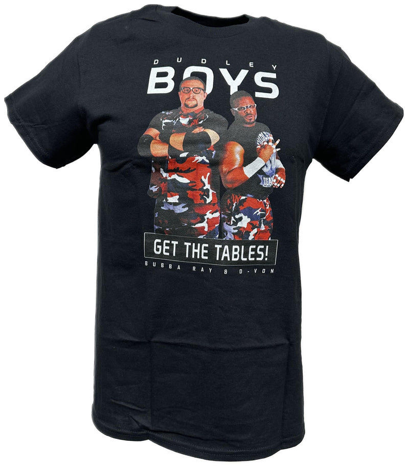 Load image into Gallery viewer, Dudley Boyz Get The Tables Mens Black T-shirt by WWE | Extreme Wrestling Shirts
