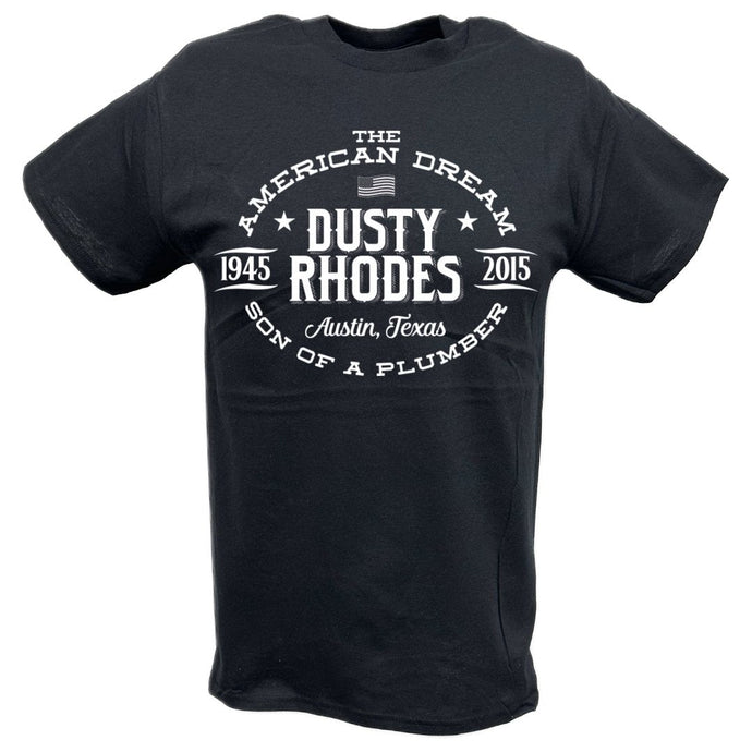 Dusty Rhodes American Dream Memorial Black T-shirt by EWS | Extreme Wrestling Shirts