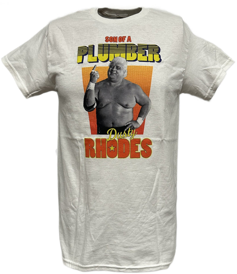 Load image into Gallery viewer, Dusty Rhodes Son of a Plumber WWE Mens White T-shirt Sports Mem, Cards &amp; Fan Shop &gt; Fan Apparel &amp; Souvenirs &gt; Wrestling by WWE | Extreme Wrestling Shirts
