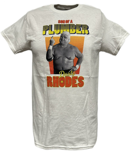 Dusty Rhodes Son of a Plumber WWE Mens White T-shirt Sports Mem, Cards & Fan Shop > Fan Apparel & Souvenirs > Wrestling by WWE | Extreme Wrestling Shirts