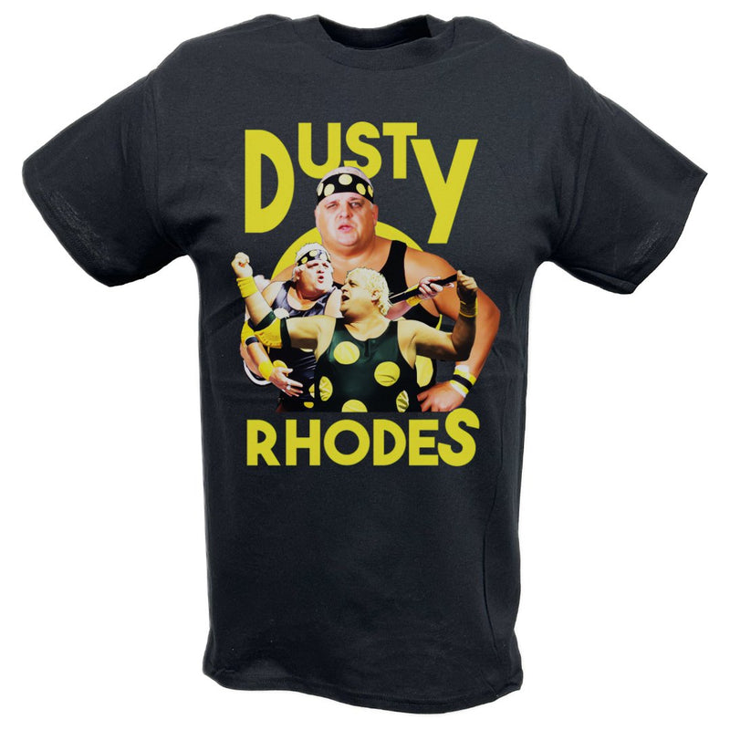 Load image into Gallery viewer, Dusty Rhodes Yellow Polka Dot T-shirt by EWS | Extreme Wrestling Shirts
