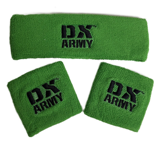 DX Army Green Headband Wristband Set D-Generation X Sports Mem, Cards & Fan Shop > Fan Apparel & Souvenirs > Wrestling by Extreme Wrestling Shirts | Extreme Wrestling Shirts