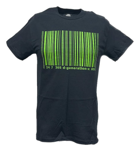 DX D-Generation X Barcode Black T-shirt by EWS | Extreme Wrestling Shirts