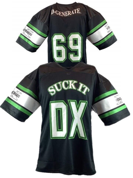 DジェネレーションX 69 フットボール Tシャツ Chalk Line D-Generation X DX 69 Black Football Jersey Black/Green