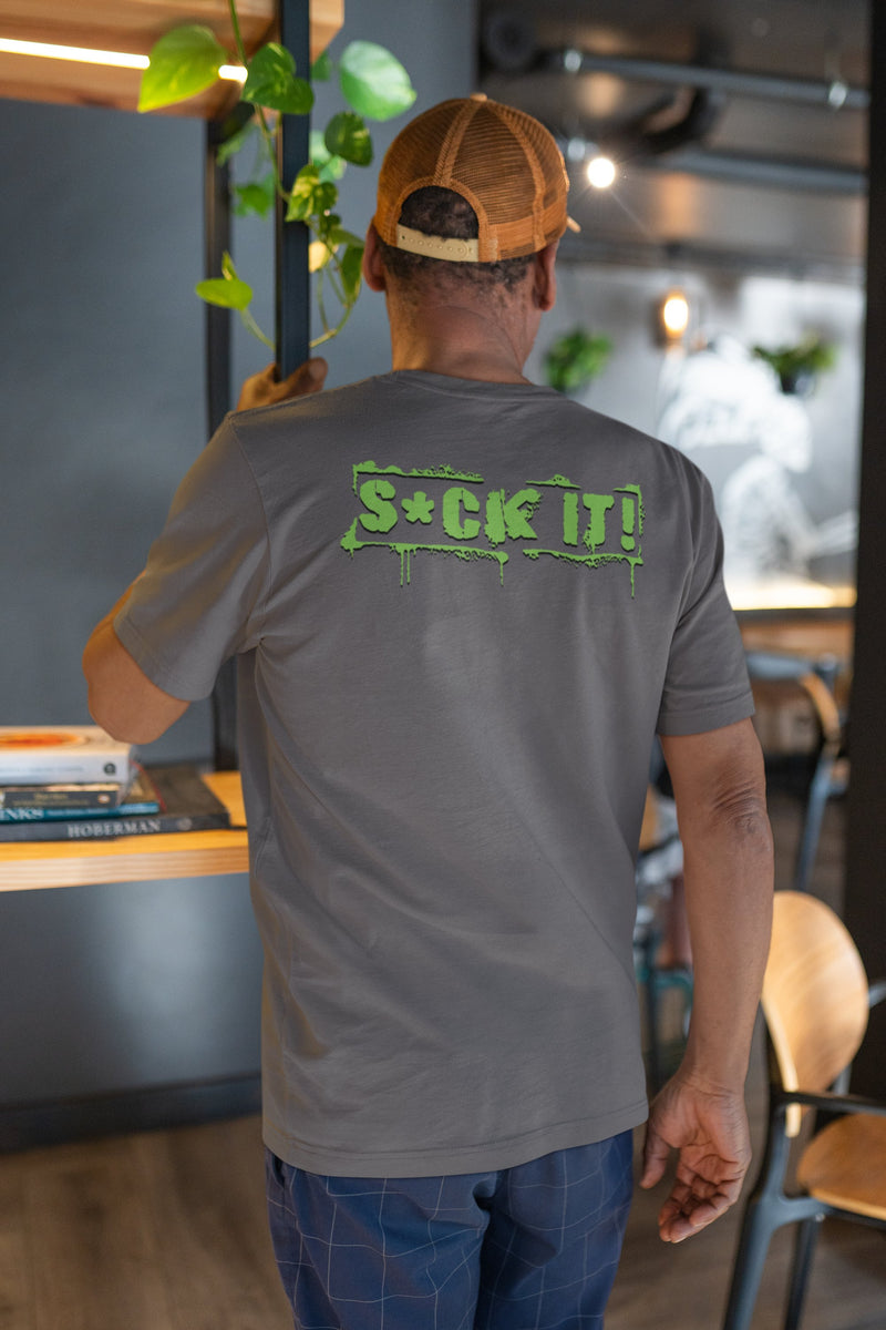 Load image into Gallery viewer, DX D-Generation X Suck It Mens Gray T-shirt by EWS | Extreme Wrestling Shirts
