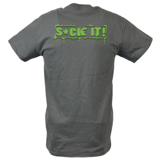 DX D-Generation X Suck It Mens Gray T-shirt by EWS | Extreme Wrestling Shirts
