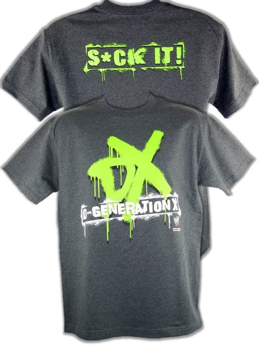 DX D-Generation X Suck It WWE Mens Gray T-shirt by WWE | Extreme Wrestling Shirts