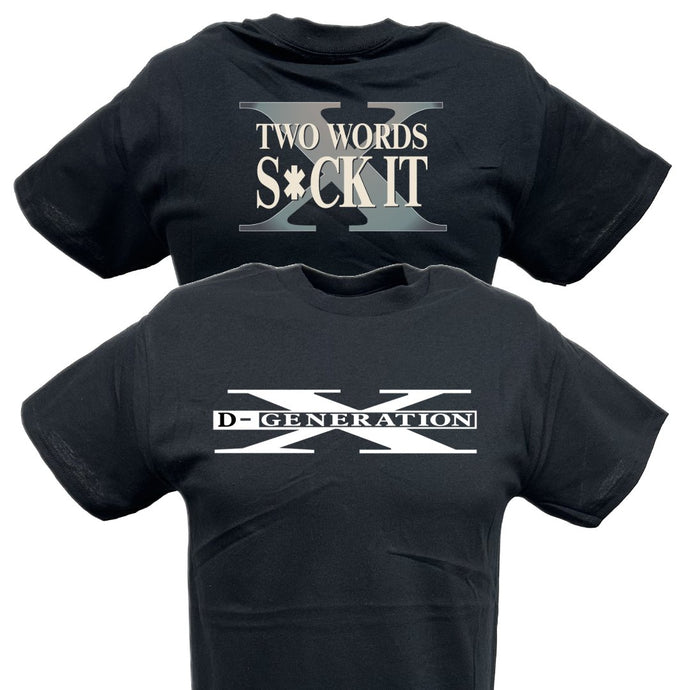 DX D-Generation X Two Words Classic Logo Black T-shirt Sports Mem, Cards & Fan Shop > Fan Apparel & Souvenirs > Wrestling by EWS | Extreme Wrestling Shirts