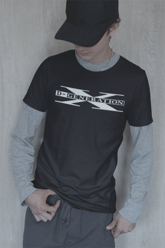 DX D-Generation X Two Words Classic Logo Black T-shirt Sports Mem, Cards & Fan Shop > Fan Apparel & Souvenirs > Wrestling by EWS | Extreme Wrestling Shirts