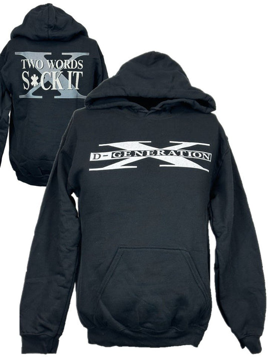 DX D-Generation X Two Words Classic Pullover Hoody Sweatshirt by EWS | Extreme Wrestling Shirts