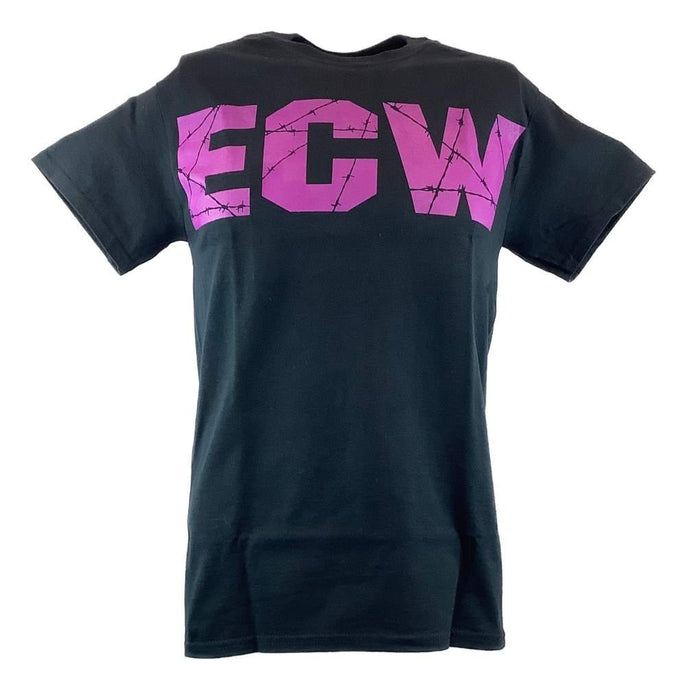 ECW Barbed Wire Purple Logo Mens Black T-shirt Sports Mem, Cards & Fan Shop > Fan Apparel & Souvenirs > Wrestling by Hybrid Tees | Extreme Wrestling Shirts