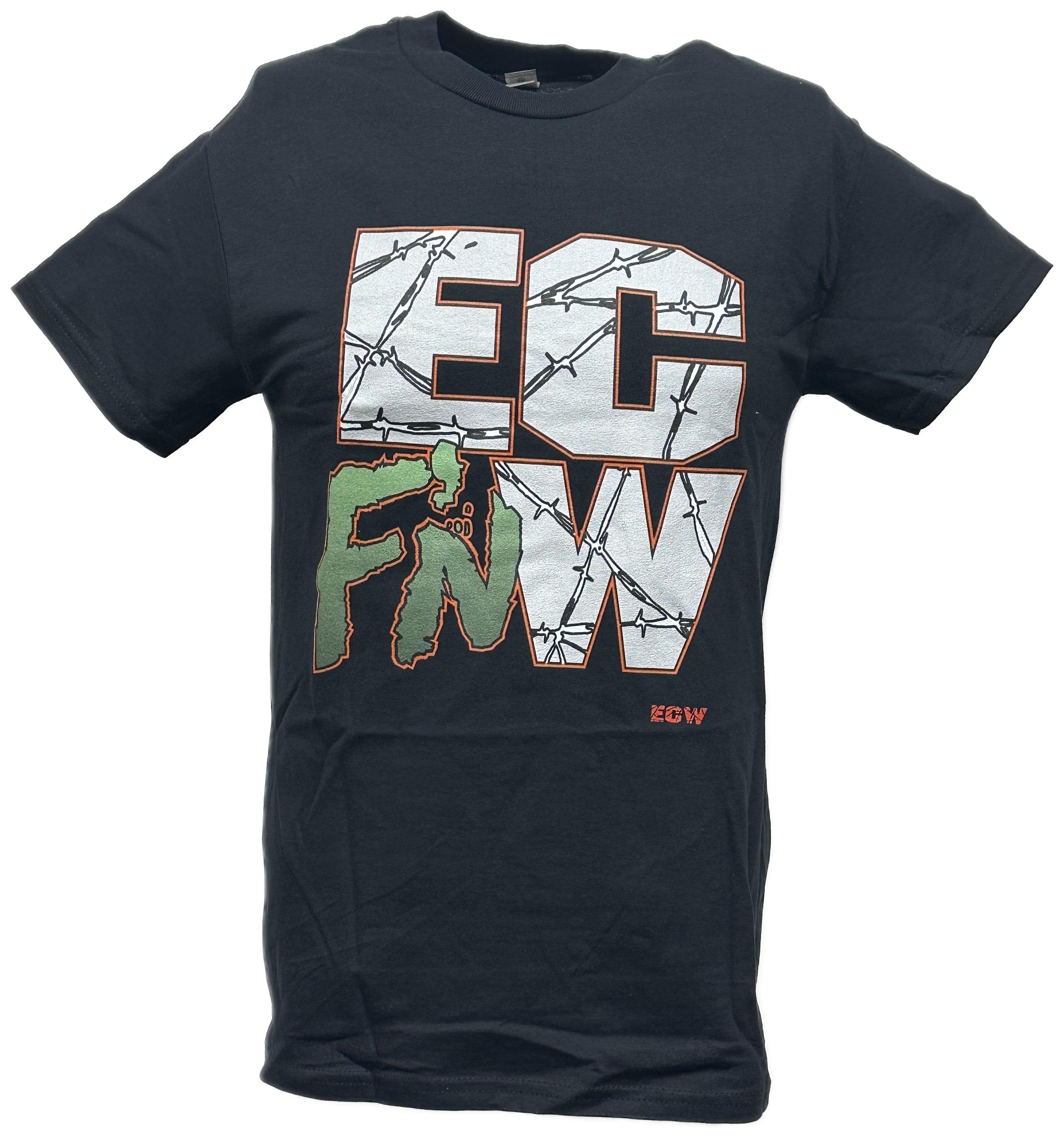 ECW EC F'N W Razorwire Mens Black T-shirt – Extreme Wrestling Shirts