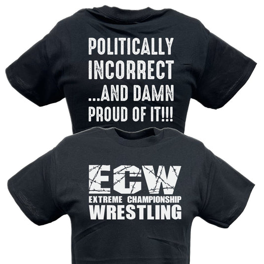 ECW Politically Incorrect Damn Proud Wrestling Black T-shirt Sports Mem, Cards & Fan Shop > Fan Apparel & Souvenirs > Wrestling by EWS | Extreme Wrestling Shirts