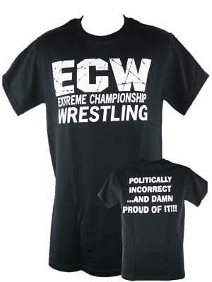 ECW Politically Incorrect Damn Proud Wrestling Black T-shirt Sports Mem, Cards & Fan Shop > Fan Apparel & Souvenirs > Wrestling by Hybrid Tees | Extreme Wrestling Shirts