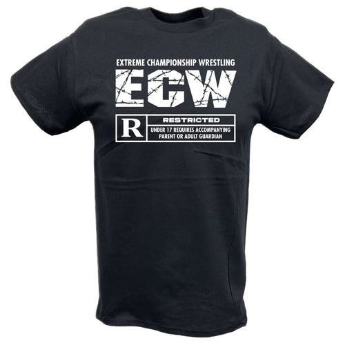 ECW Rated R Restricted Under 17 Logo T-shirt by EWS | Extreme Wrestling Shirts