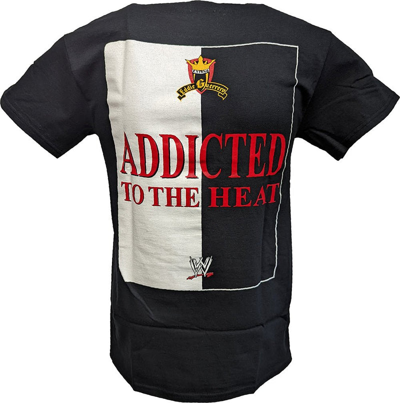 Load image into Gallery viewer, Eddie Guerrero Addicted to the Heat Championship Belt Mens Black T-shirt Sports Mem, Cards &amp; Fan Shop &gt; Fan Apparel &amp; Souvenirs &gt; Wrestling by Freeze | Extreme Wrestling Shirts
