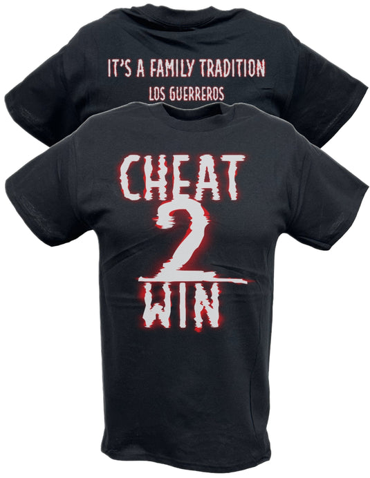 Eddie Guerrero Cheat 2 Win Family Tradition Black T-shirt by EWS | Extreme Wrestling Shirts