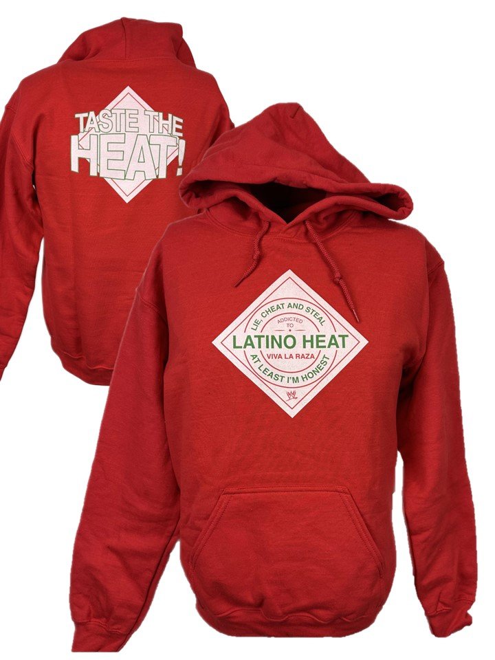 Load image into Gallery viewer, Eddie Guerrero Latino Heat Red Pullover Hoody Sweatshirt by EWS | Extreme Wrestling Shirts
