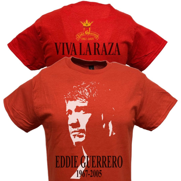 Eddie Guerrero Tribute 1967-2005 Red T-shirt by EWS | Extreme Wrestling Shirts