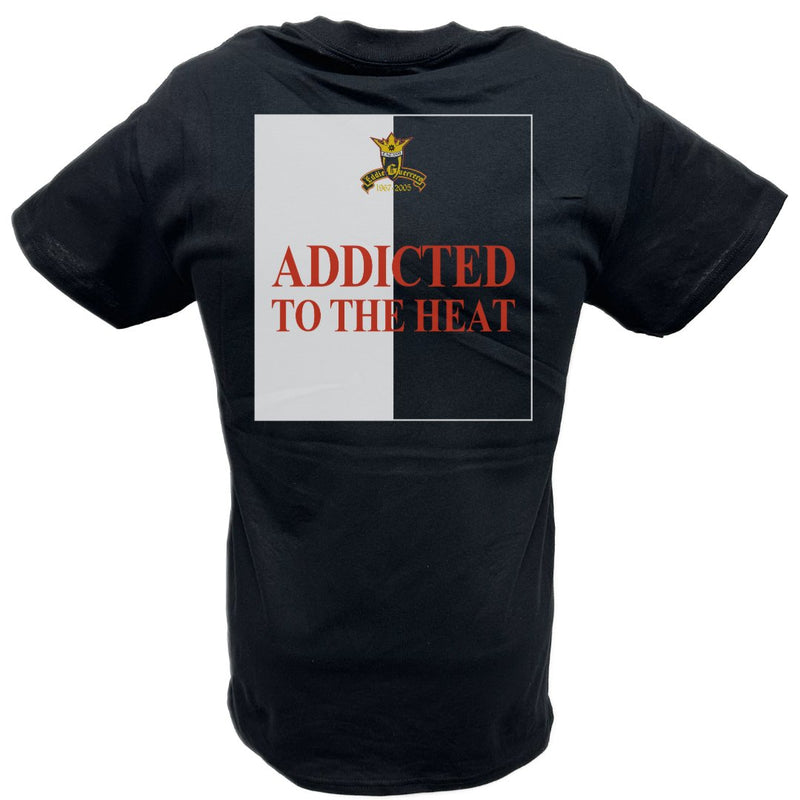 Load image into Gallery viewer, Eddie Guerrero WWE Scarface Addicted to the Heat Mens Black T-shirt Sports Mem, Cards &amp; Fan Shop &gt; Fan Apparel &amp; Souvenirs &gt; Wrestling by Freeze | Extreme Wrestling Shirts
