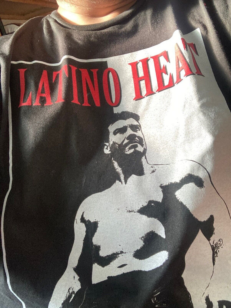 Load image into Gallery viewer, Eddie Guerrero WWE Scarface Addicted to the Heat Mens Black T-shirt Sports Mem, Cards &amp; Fan Shop &gt; Fan Apparel &amp; Souvenirs &gt; Wrestling by Freeze | Extreme Wrestling Shirts
