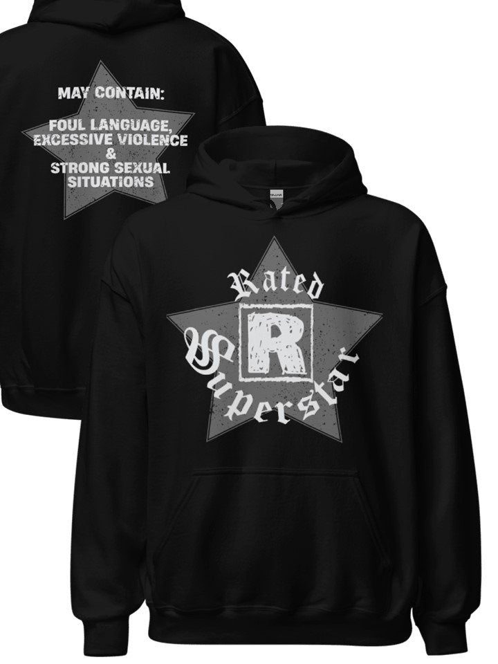 Load image into Gallery viewer, Edge Rated R Superstar Mens Black Pullover Hoody Sweatshirt Sports Mem, Cards &amp; Fan Shop &gt; Fan Apparel &amp; Souvenirs &gt; Wrestling by Hybrid Tees | Extreme Wrestling Shirts
