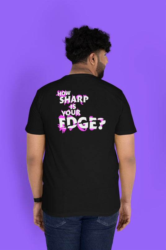 Edge WWF How Sharp Is Your Edge Mens Black T-shirt by EWS | Extreme Wrestling Shirts