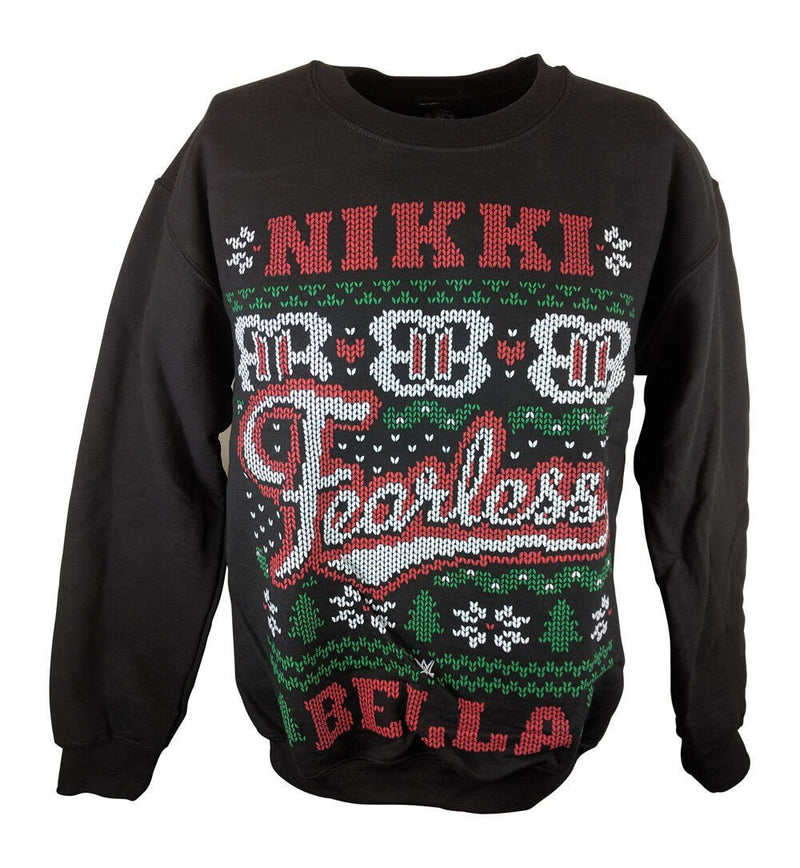 Load image into Gallery viewer, Fearless Nikki Bella Ugly Christmas Sweater Sweatshirt by EWS | Extreme Wrestling Shirts
