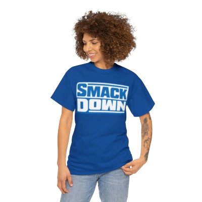 Friday Night Smackdown Mens Blue T-shirt by WWE | Extreme Wrestling Shirts