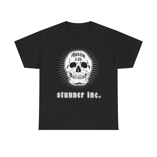Stone Cold Steve Austin Stunner Inc White Skull T-shirt