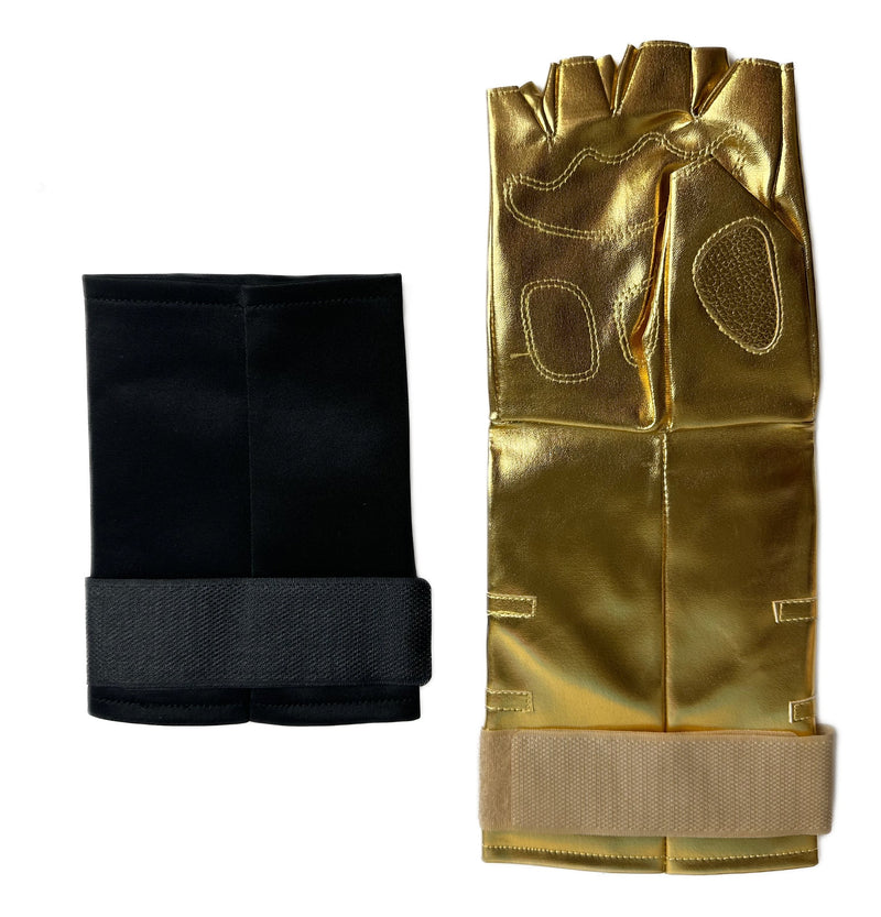 Load image into Gallery viewer, Gold Roman Reigns Tribal Chief Logo Punch Glove Set by EWS | Extreme Wrestling Shirts

