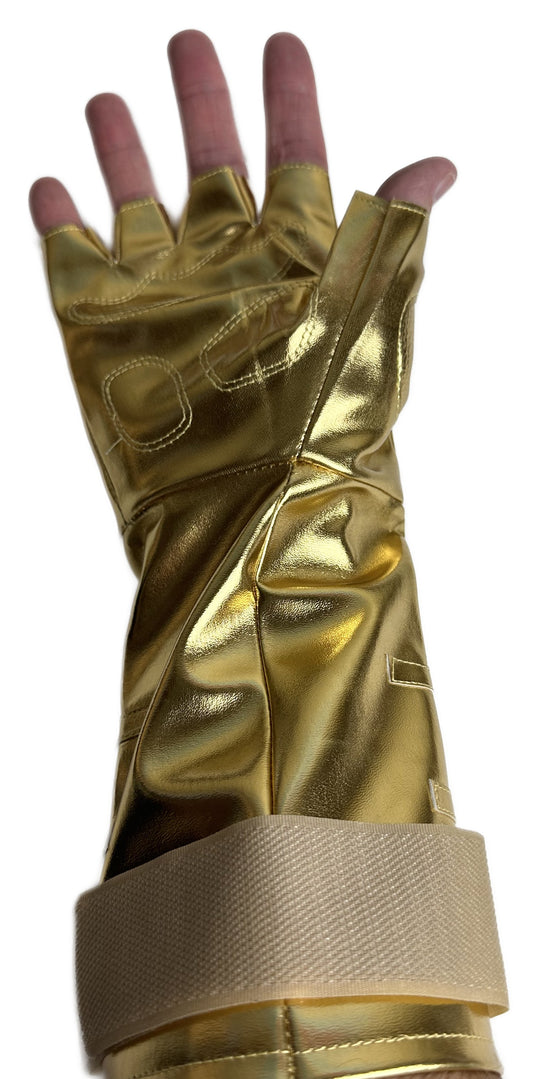 Gold Roman Reigns Tribal Chief Logo Punch Glove Set by EWS | Extreme Wrestling Shirts