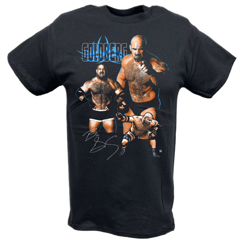 Load image into Gallery viewer, Goldberg Collage Black T-shirt by EWS | Extreme Wrestling Shirts
