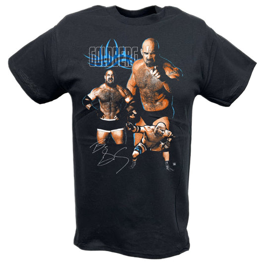 Goldberg Collage Black T-shirt by EWS | Extreme Wrestling Shirts