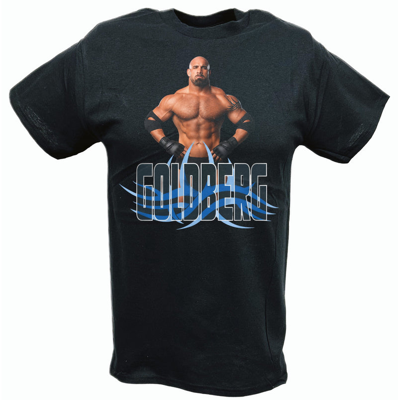 Load image into Gallery viewer, Goldberg Pose Black T-shirt by EWS | Extreme Wrestling Shirts

