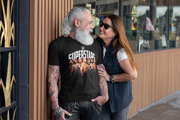 Load image into Gallery viewer, Greats Brock Lesnar Randy Orton Roman Reigns Mens Black T-shirt by EWS | Extreme Wrestling Shirts
