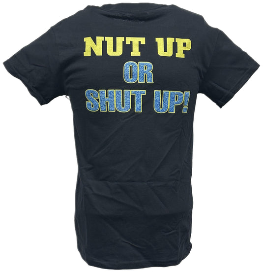 Hardcore Bob Holly Nut Up or Shut Up Black T-shirt by WWE | Extreme Wrestling Shirts