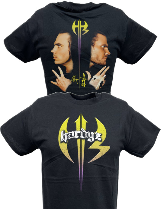 Hardy Boyz Mirror Image Matt Jeff Black T-shirt by EWS | Extreme Wrestling Shirts